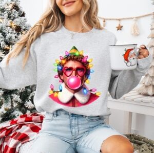 {Boutique} "Buddy" Gray Crewneck